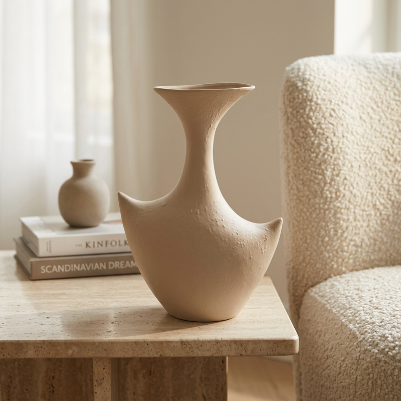 Modern Swan Neck Ceramic Vase