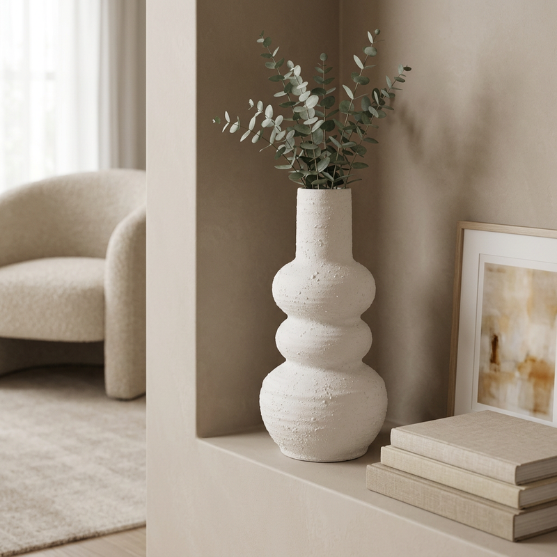 Minimalist Stacked Tiered Ceramic Vase