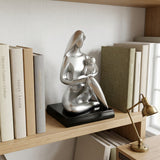 Abstract Motherhood Silver Figurine