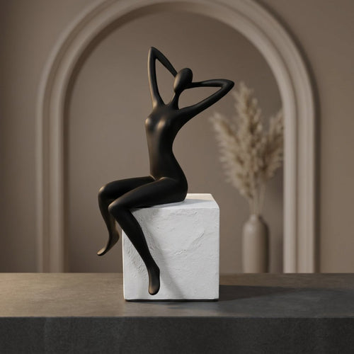 The Daydreamer Abstract Sitting Figure Sculpture