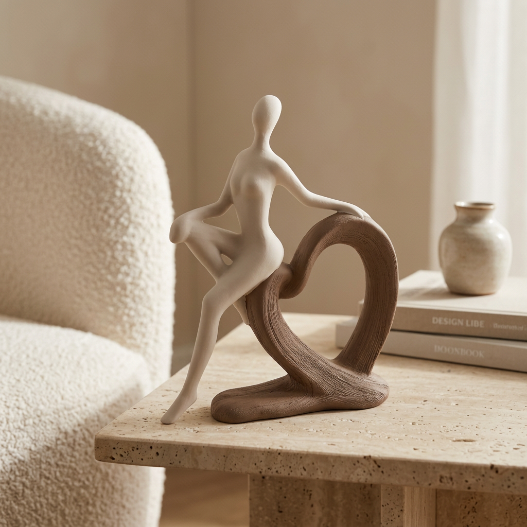 Elegant Heart Bound Modern Figurine