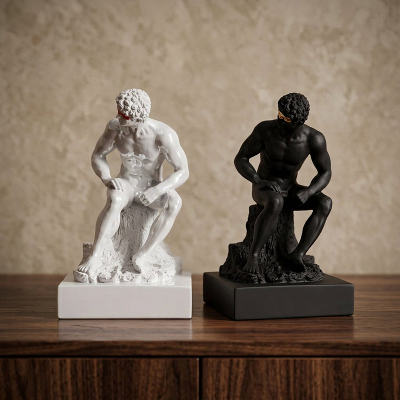 Renaissance Seated Male Figure Sculpture