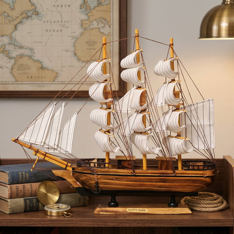 Wooden Nautical Clipper Ship Cutty Sark Model