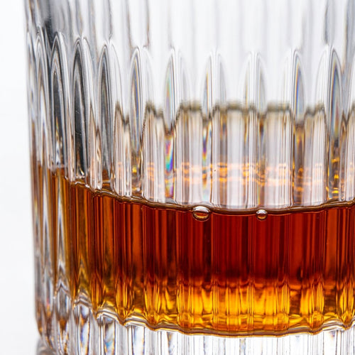 Elegant Ribbed Whiskey Glass Set of 6