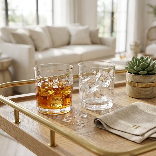 Old Fashioned Glass for Spirits, Cocktails & Water Set of 6