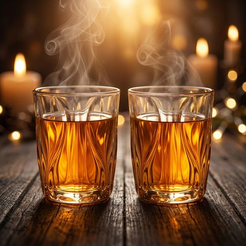 Modern Amber Waves & Flames Bourbon Glass