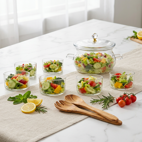 Large Master Casserole Dish & 6 Side Bowls 7 Piece