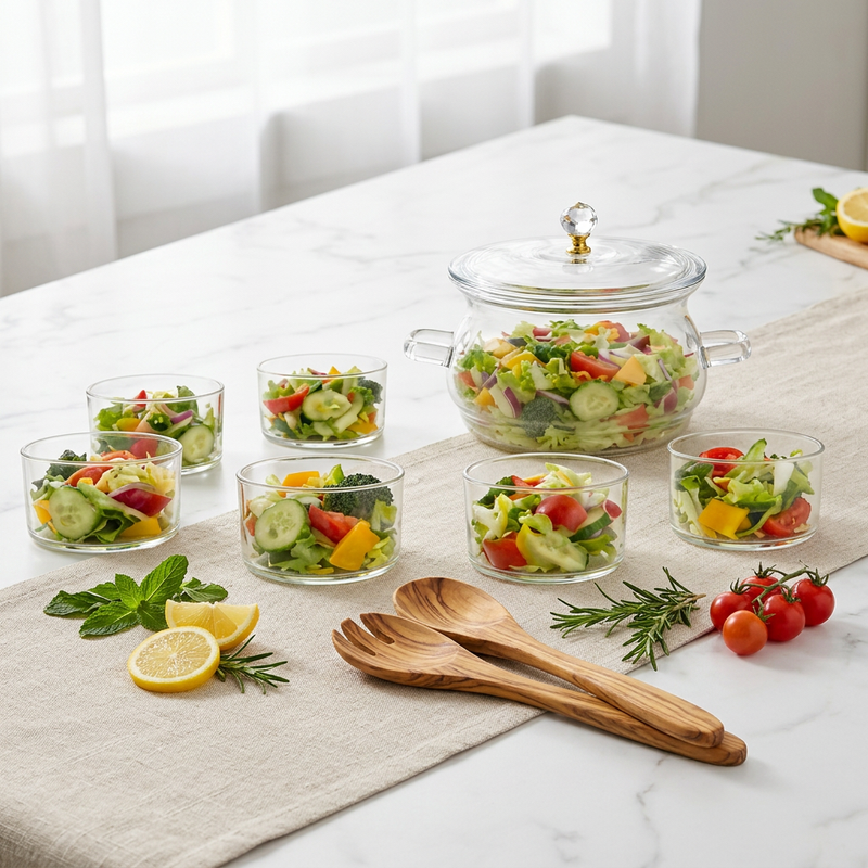 Large Master Casserole Dish & 6 Side Bowls 7 Piece