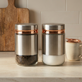 Premium Glass Kitchen Canister Set of 2
