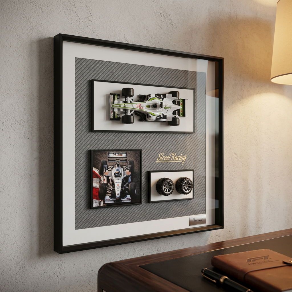 Premium Formula Racing 3D Shadow Box Wall Art