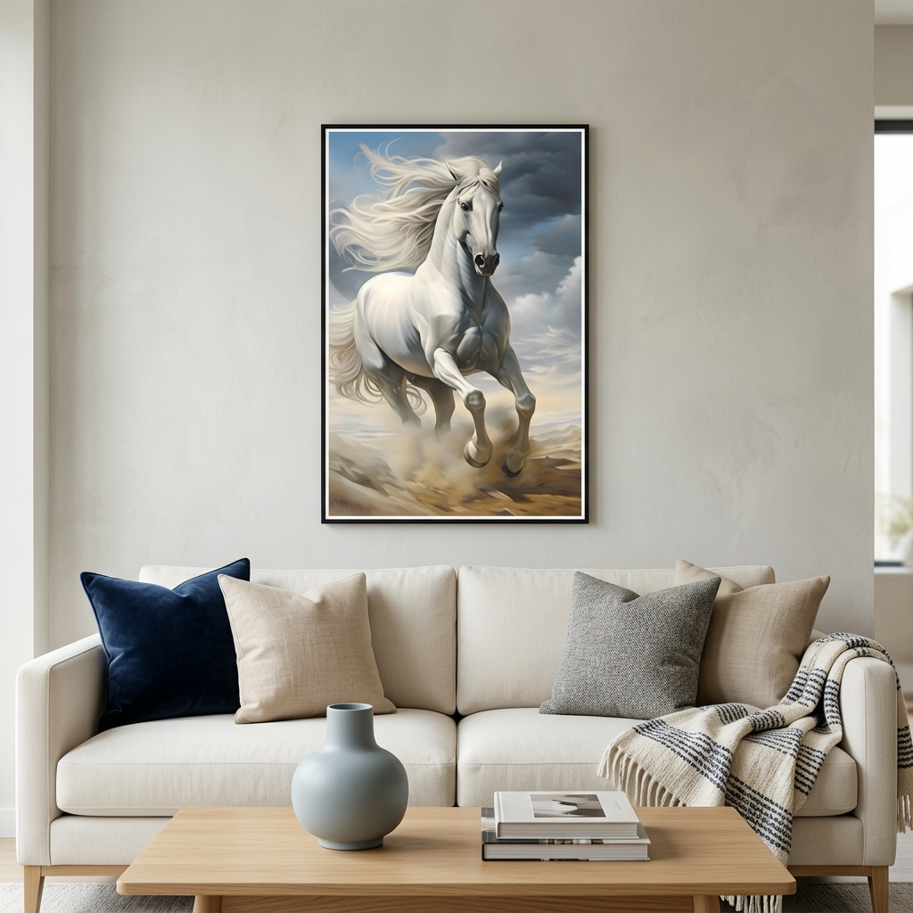 The Stallion Vertical Canvas Wall Art