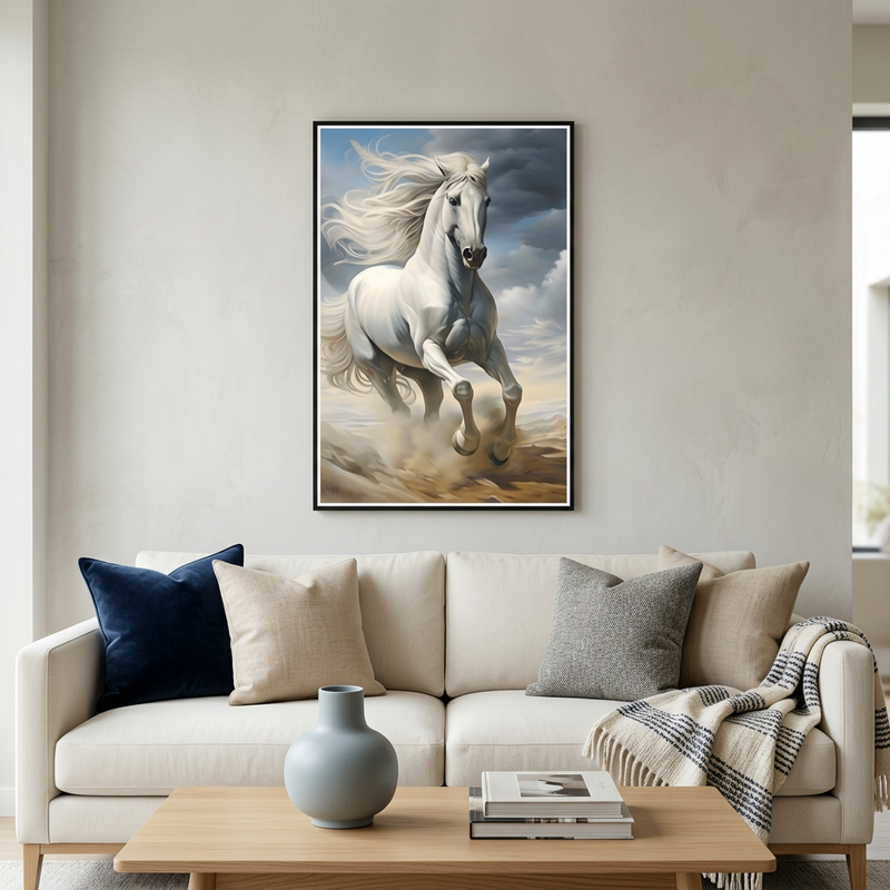The Stallion Vertical Canvas Wall Art