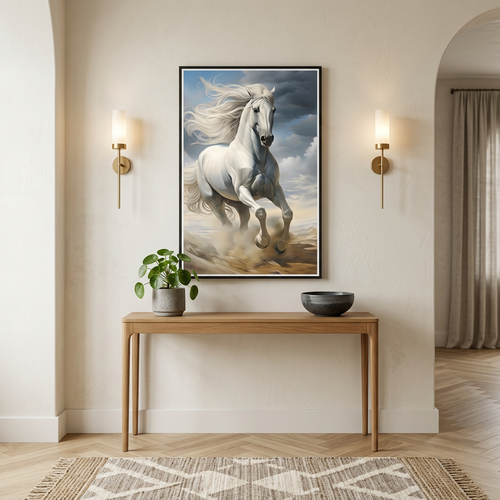 The Stallion Vertical Canvas Wall Art