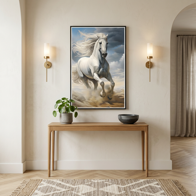 The Stallion Vertical Canvas Wall Art