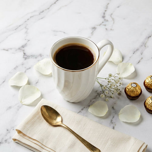 White Ceramic Spiral Texture Mug 370 ML