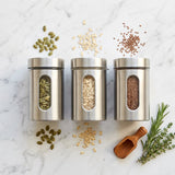 Stainless Steel Kitchen Canister Set of 3