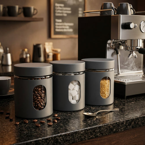 Elegant Kitchen Counter Canisters Set of 3