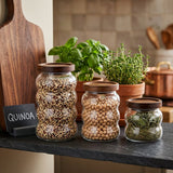 Modern Glass Food Storage Canister Set of 3