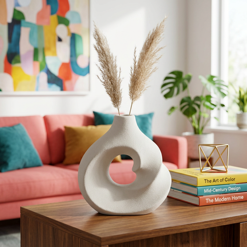 Sculptural Abstract Swirl Vase