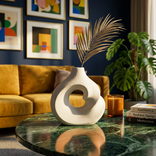 Sculptural Abstract Swirl Vase