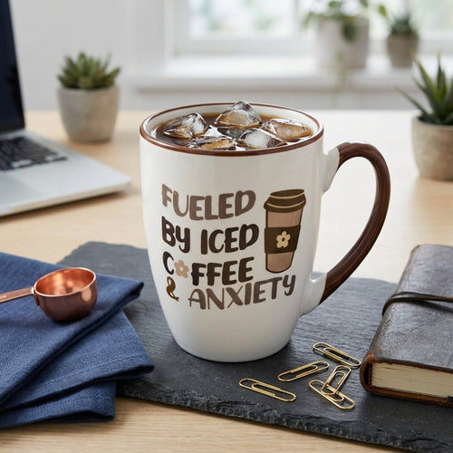 Elegant Quirky Coffee Lovers Ceramic Mug