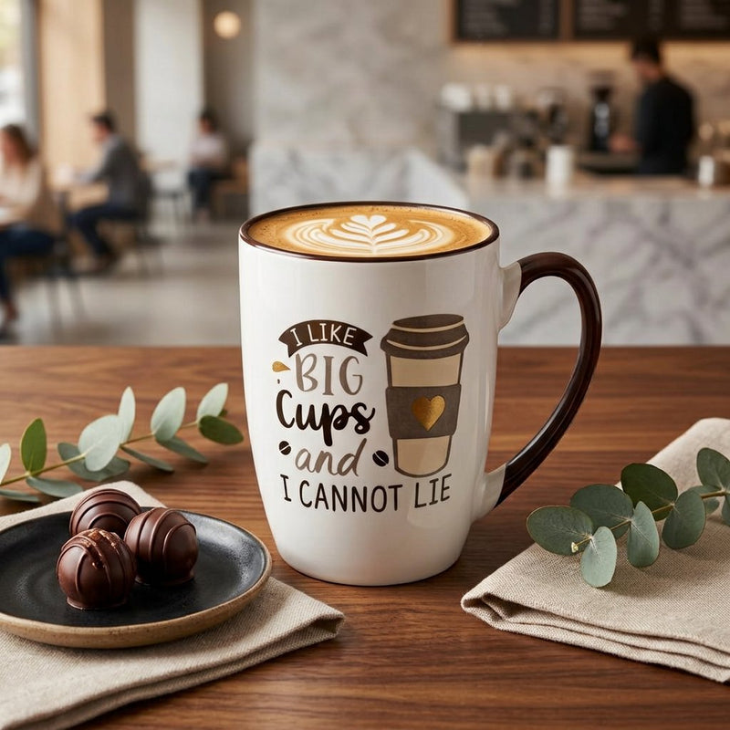 Elegant Quirky Coffee Lovers Ceramic Mug