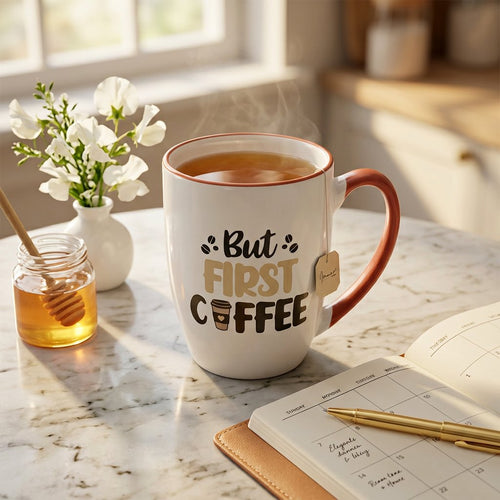 Elegant Quirky Coffee Lovers Ceramic Mug