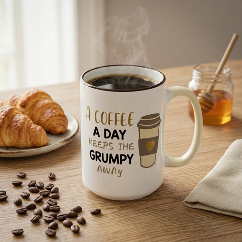 Elegant Quirky Coffee Lovers Ceramic Mug