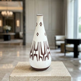 Modern Bottle Vase with Geometric Motifs