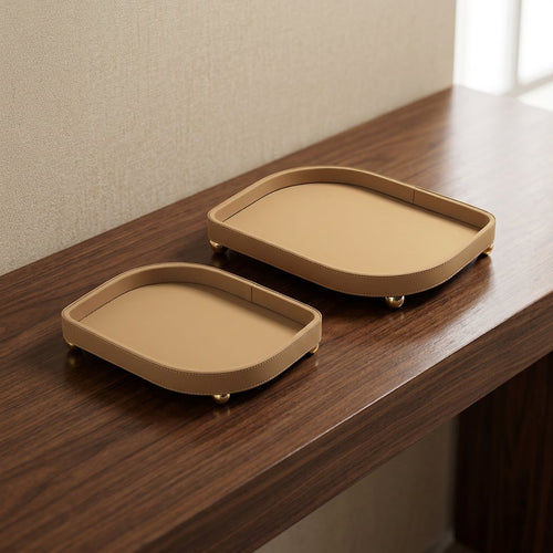Minimalist Rounded Rectangular Tray Set of 2