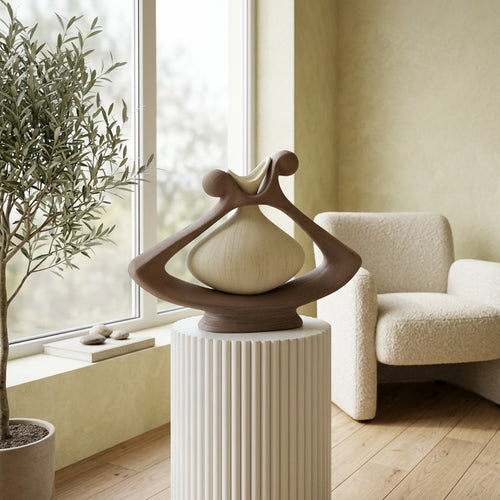 Dune Horizontal Cutout Ceramic Vase