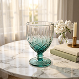 Elegant Ocean Aqua Textured Glass Set of 3