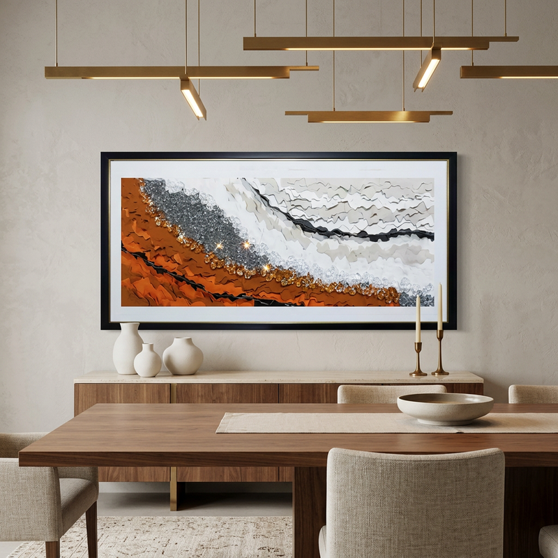Elegant Canyon Strata 3D Wall Art