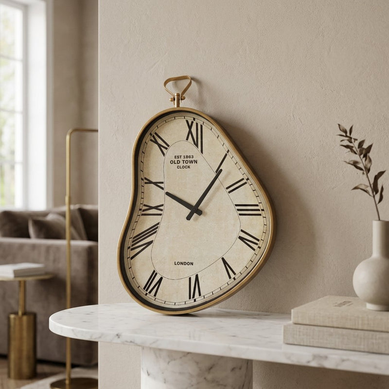 Liquid Time Modern Asymmetric Wall Clock
