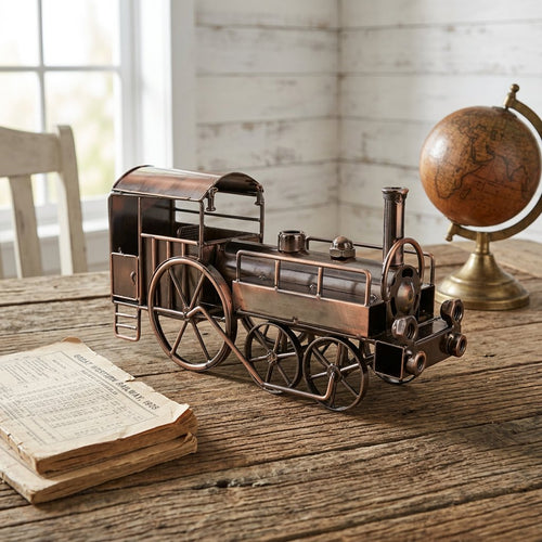 Vintage Metal Steam Locomotive Model