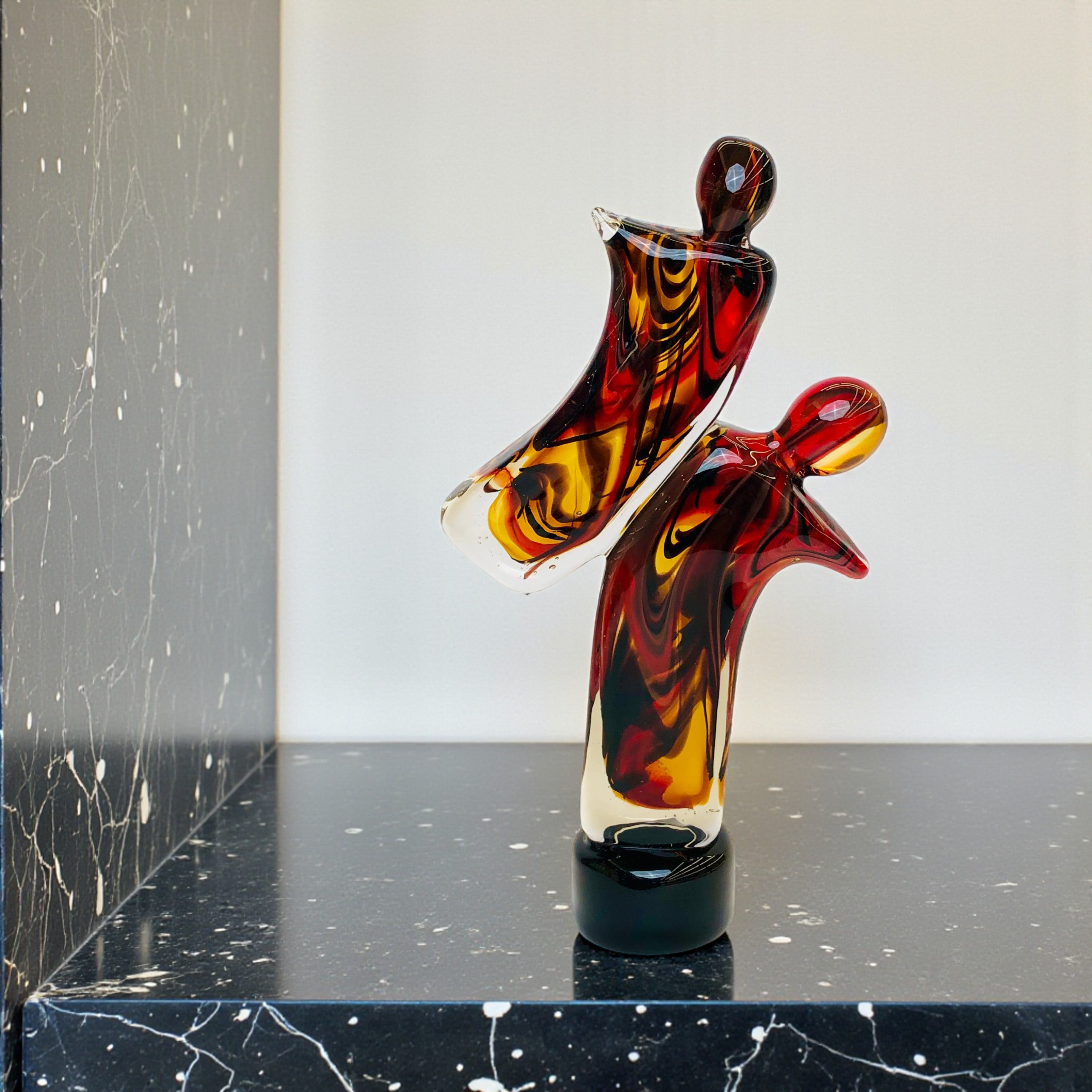 Togetherness – Abstract Duo Glass Decor Piece