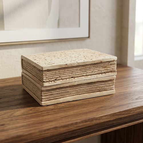 Elegant Stacked Book Keepsake Box Set