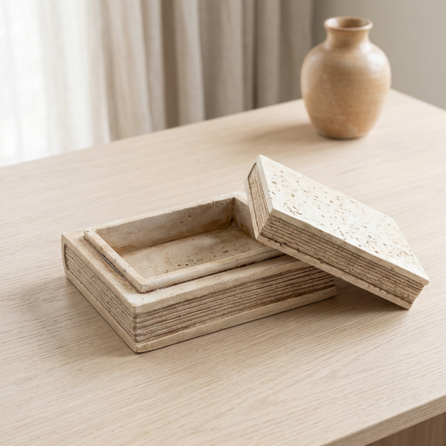 Elegant Stacked Book Keepsake Box Set
