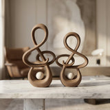 Minimalist Musical Note Ceramic Decor Set of 2