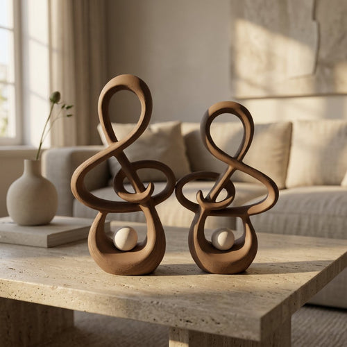 Minimalist Musical Note Ceramic Decor Set of 2