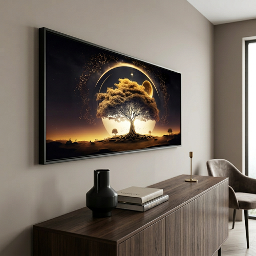 Celestial Tree of Life Panoramic Canvas Art