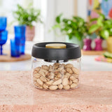 Modern Airtight Glass Storage Jar with Vacuum Press Lid