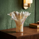 Elegant Wavy Rim Decor Vase