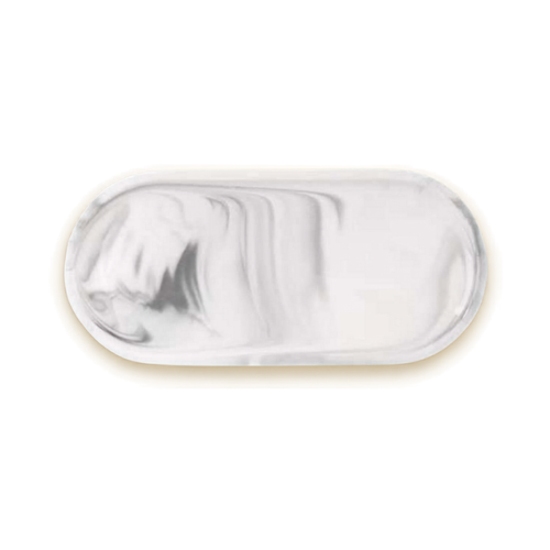 Marble Finish Oval Serving Tray