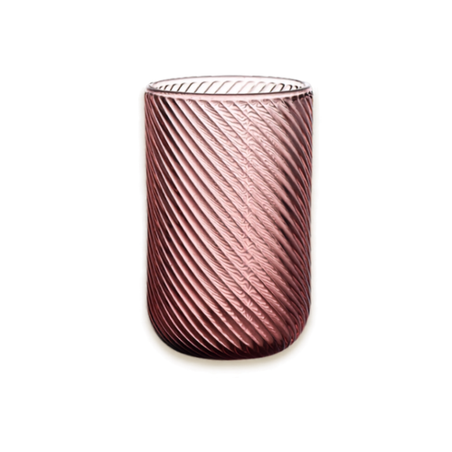 Luxury Rose Tinted Spiral Ribbed Tumbler Set OF 6