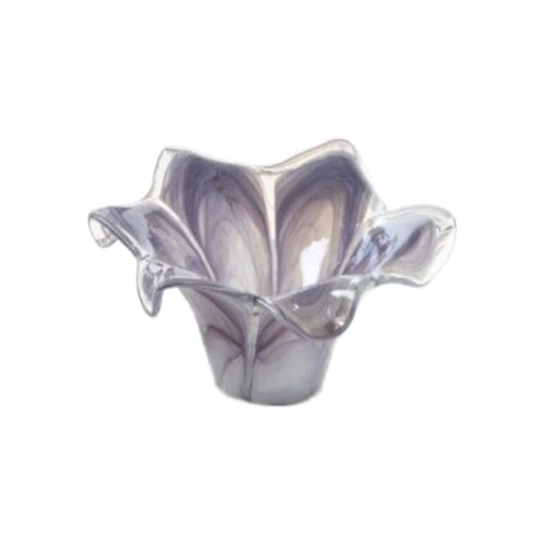 Artisan Swirled Lilac Glass Bowl