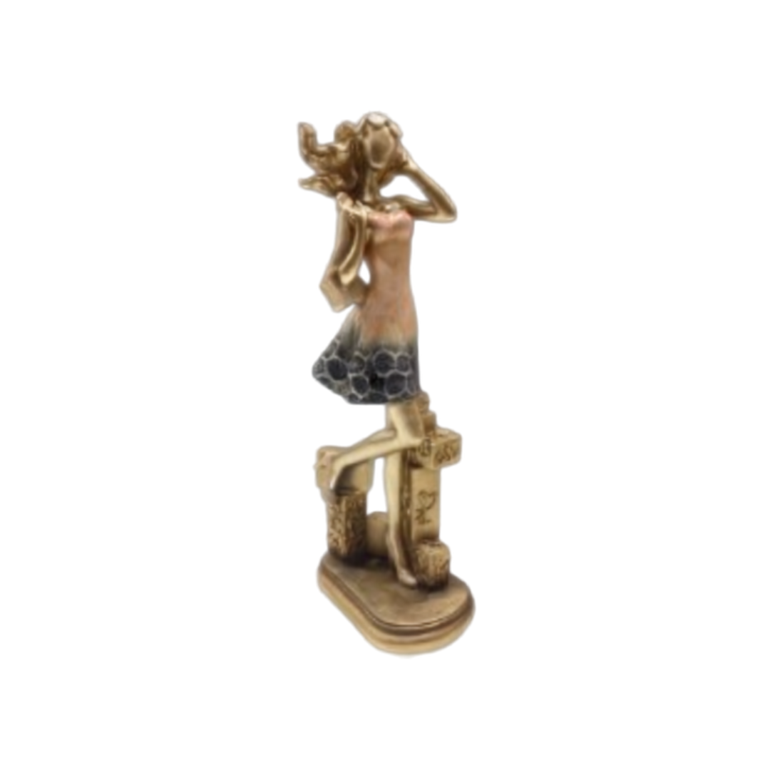 Sophisticated Golden Silhouette Sculpture