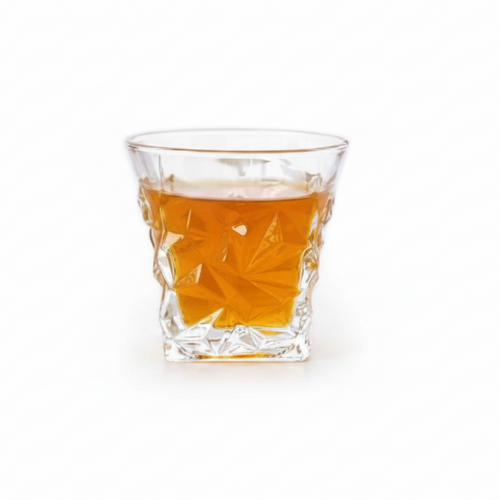 Diamond Cut Crystal Whiskey Glasses Set of 6