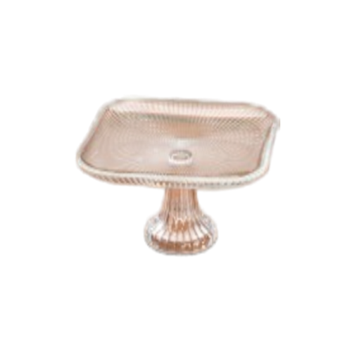 Clear Fluted Glass Cake Stand