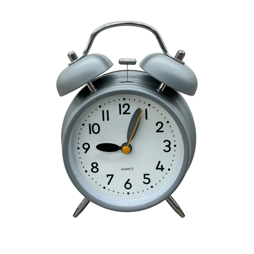 Retro Twin Bell Analog Desk & Alarm Clock